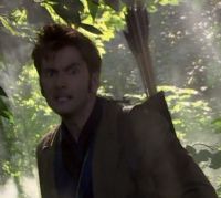 [The Doctor searches for Charlemagne.]